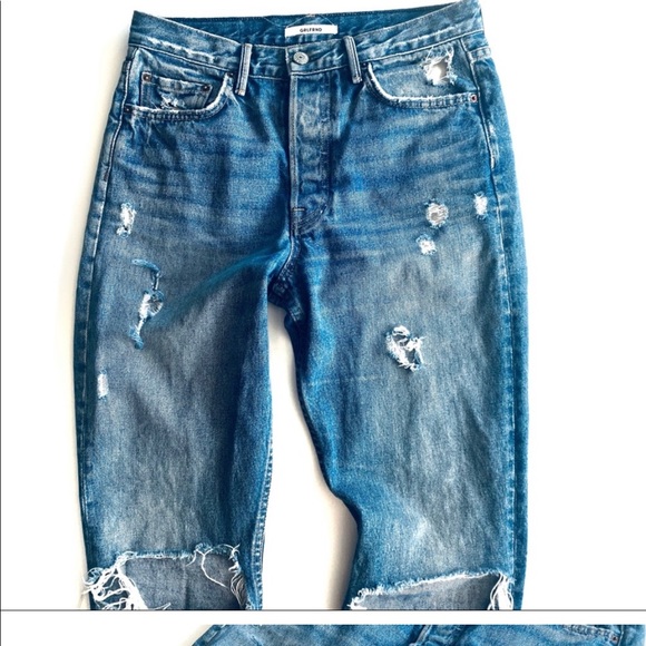GRLFRND HIGH RISE DESTROYED JEANS - Picture 3 of 13